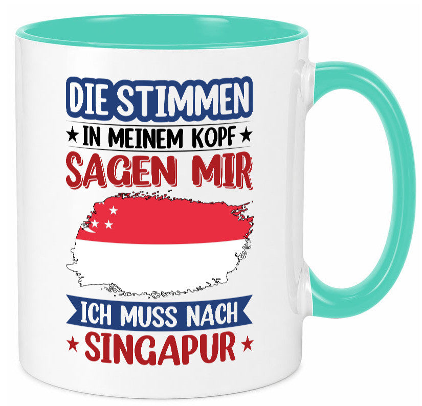 Singapur | Urlaub Stimmen in meinem Kopf Traumland v2 lustiger Spruch Geschenk