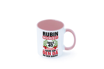 Rubin Hochzeit | 40 Jahre Verheiratet Humor Geschenkidee Tasse