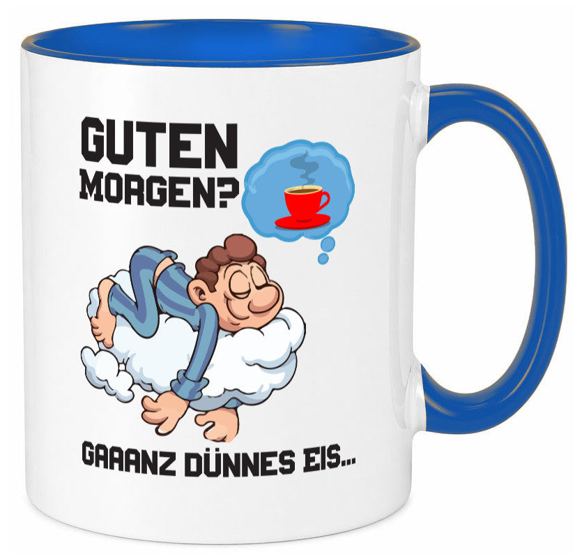 Ganz dünnes Eis | Morgenmuffel Tasse Kaffeetrinker Geschenkidee Humor