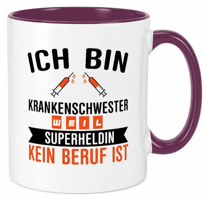 Krankenschwester Superheldin | Beruf Tasse Pflegerin Humor Arbeit Kollegen Büro