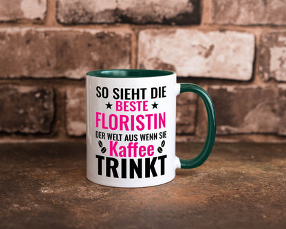 Kaffee trinkt: Floristin | Blumen Verkäuferin lustiger Spruch Geschenk Humor