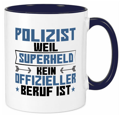 Superheld Polizist | Polizei lustiger Spruch Geschenk Humor Geschenkidee Tasse
