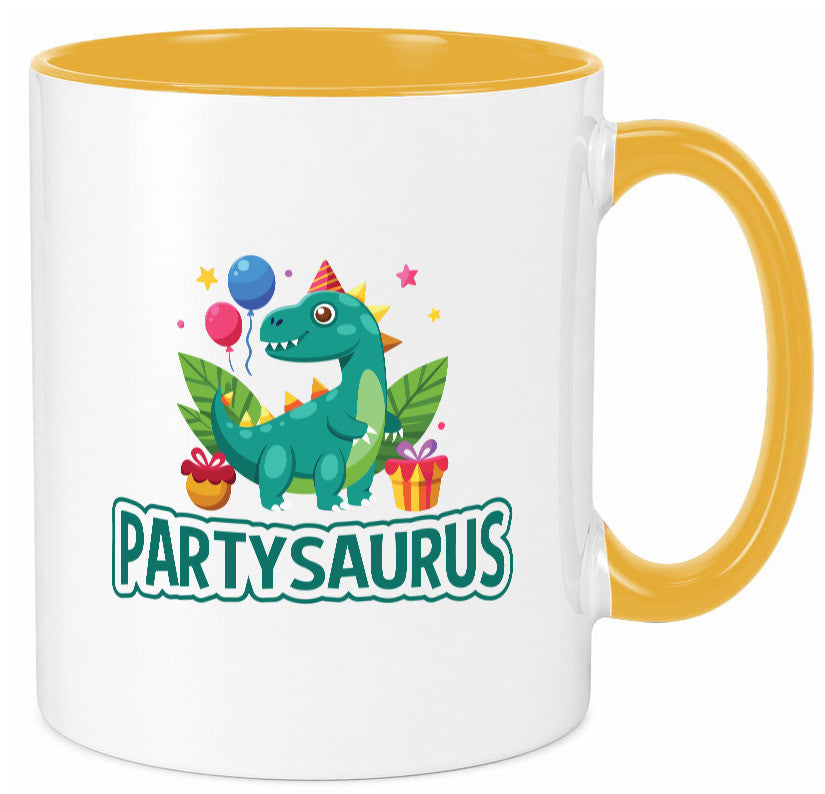 Partysaurus | Geburtstag Dinosaurier Luftballon Geschenkidee Humor Tasse