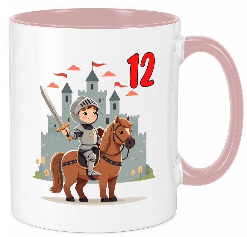 12. Geburtstag | 12 Jahre Ritter Junge Schloss lustiger Spruch Geschenk Tasse