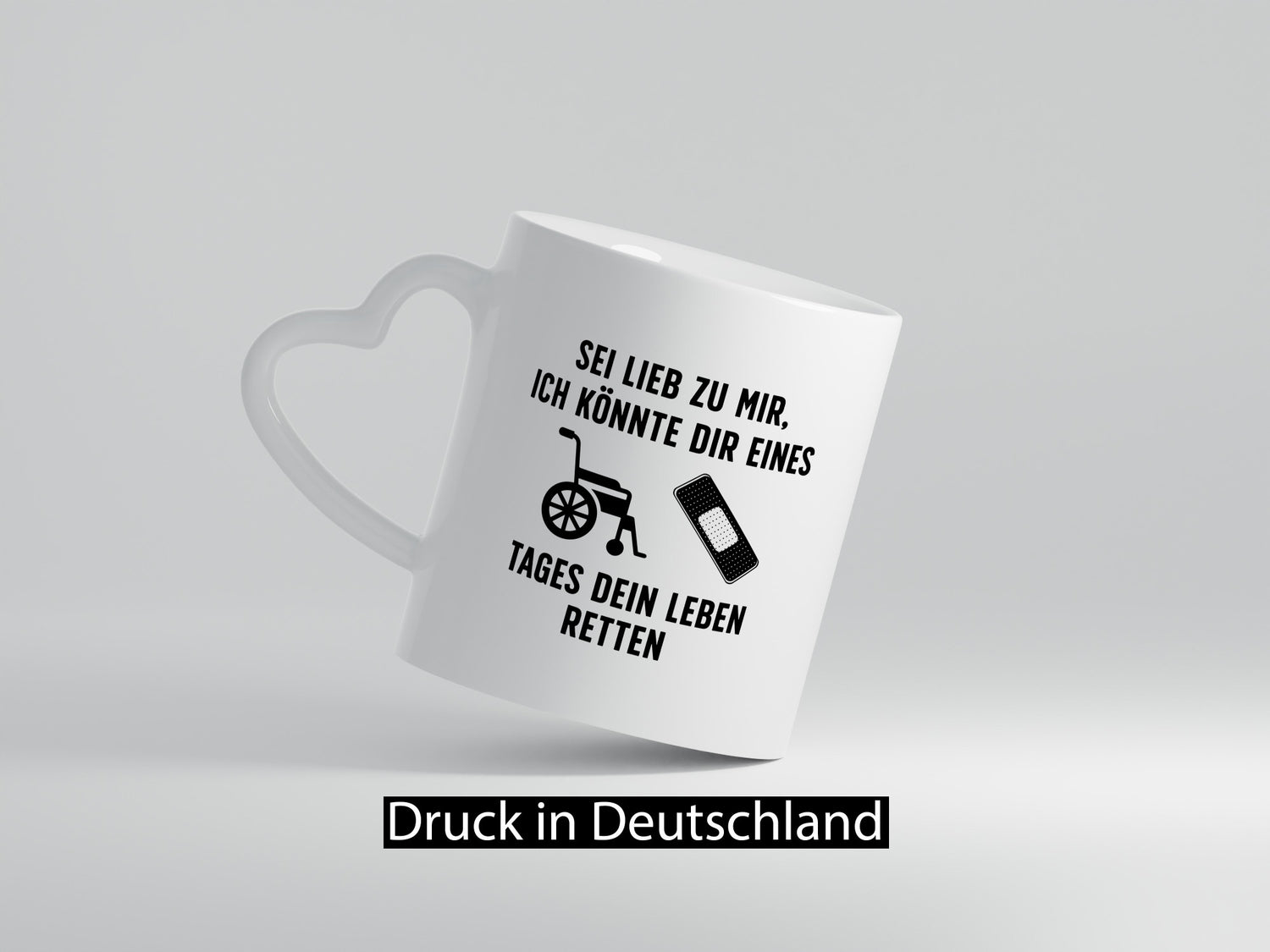 Sei lieb, ich kann Leben retten | Rollstuhl Pflaster lustiger Spruch Geschenk