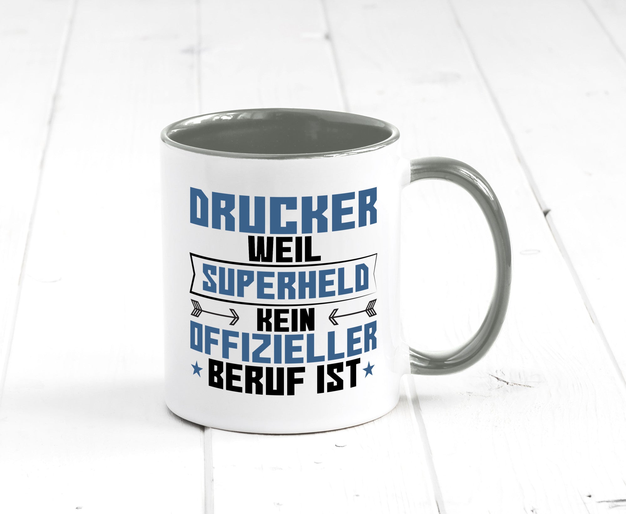 Superheld Drucker | Druckerei Print Medien Humor Geschenkidee Tasse