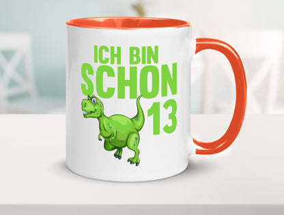 13. Geburtstag | 13 Jahre Dino Dinosaurier Humor Geschenkidee Tasse