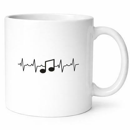 Musiknote Herzschlag | Motiv Note Musik Musiker Humor Geschenkidee Tasse