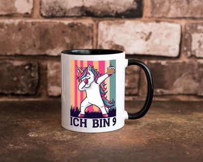 9 Geburtstag | Einhorn Damping Mädchen Humor Geschenkidee Tasse