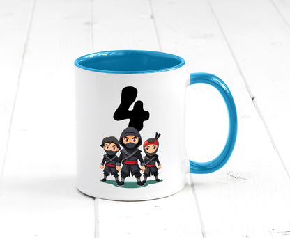 4. Geburtstag | 4 Jahre Ninja lustig Geschenkidee Geschenk Tasse