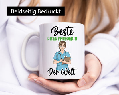 Bester Altenpflegerin | Pflegepersonal Pflege Geschenkidee Humor Tasse
