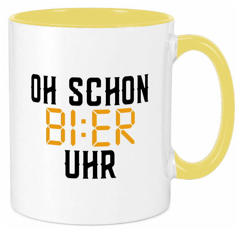 Oh schon Bier Uhr | Biertrinker Party Feiern Pils Humor Geschenkidee Tasse