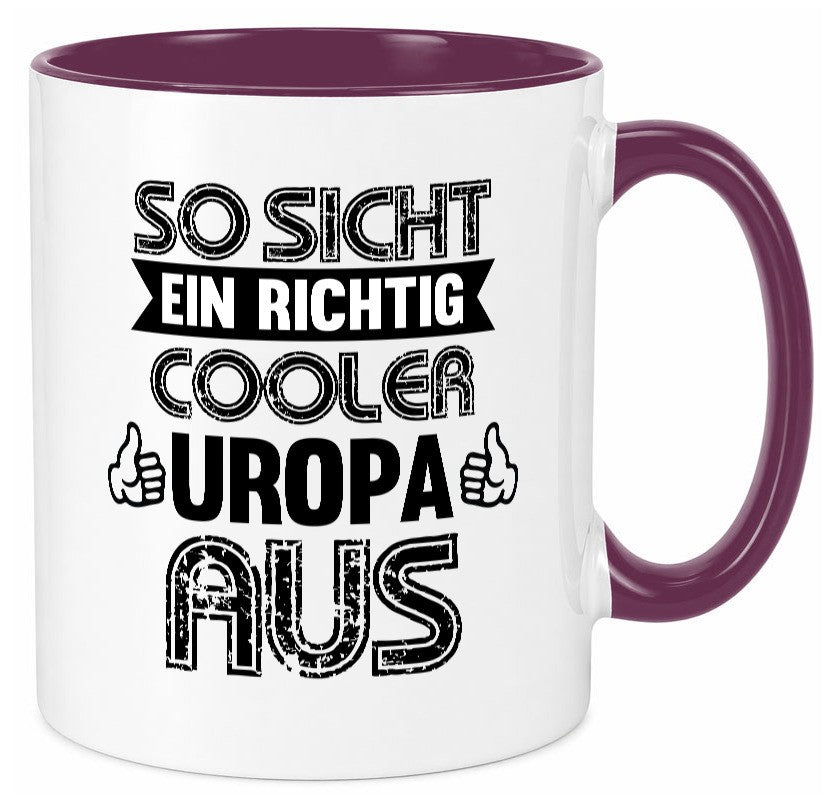 So sieht ein cooler uropa aus | Enkel lustiger Spruch Geschenk Familie Tasse