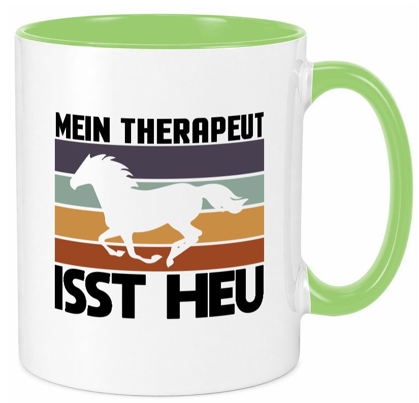 Mein Therapeut isst Heu | Pferd Pferdeliebhaber Humor Geschenkidee Tasse