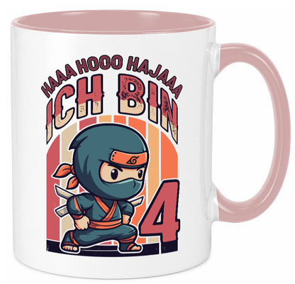 4. Geburtstag | Ninja Junge 4 Jahre lustiger Spruch Geschenk Geschenkidee Tasse