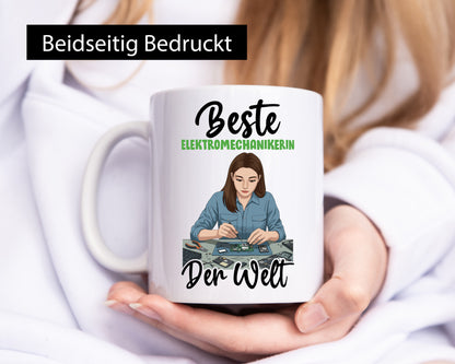 Beste Elektromechanikerin | Mechanikerin v2 Geschenkidee Humor Tasse