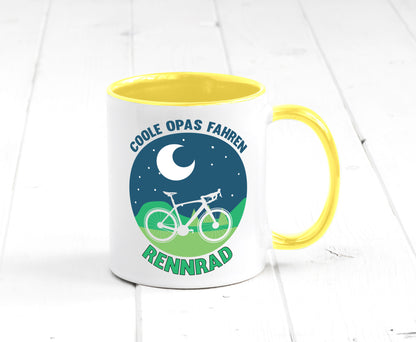 Coole Opas fahren Rennrad | Mond Landschaft Geschenk Familie Geschenkidee