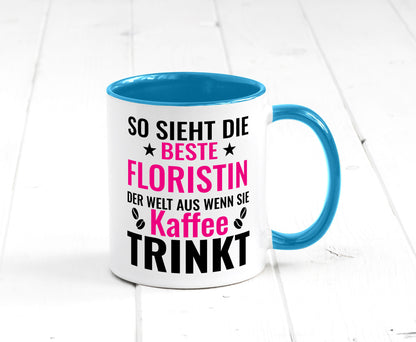 Kaffee trinkt: Floristin | Blumen Verkäuferin lustiger Spruch Geschenk Humor