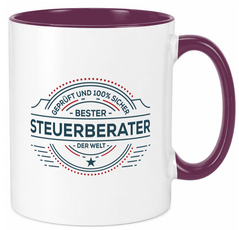 Geprüft und sicher: Steuerberater | Steuern Geschenk Humor Geschenkidee Tasse