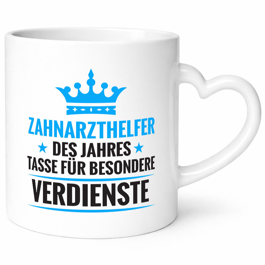 Besonderer Verdienst: Zahnarzthelfer | Zahnmedizin Geschenk Humor Geschenkidee Tasse