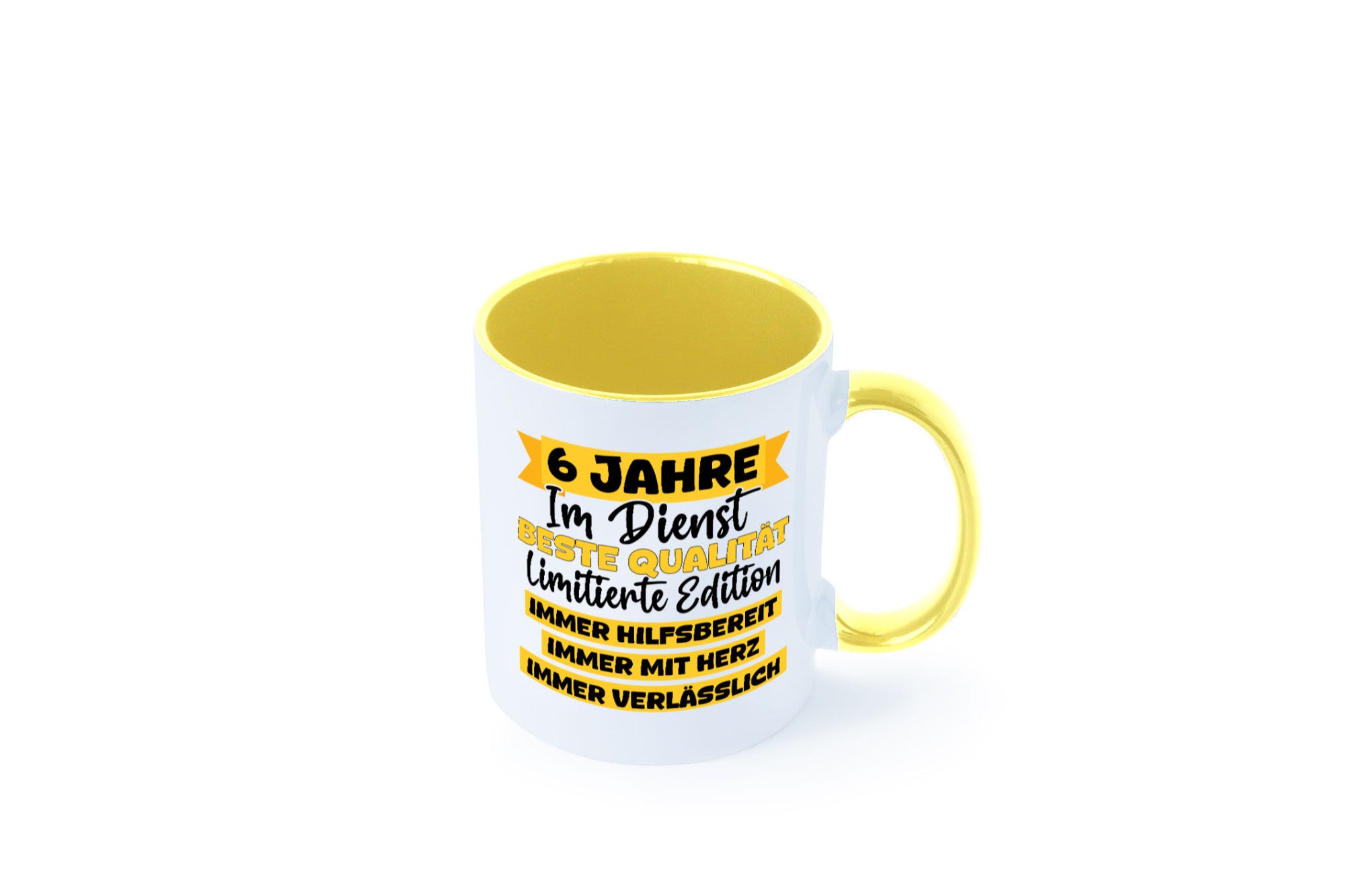 6 Jahre im Dienst | Jubiläum Arbeit v8 Geschenkidee Kollegen Büro Humor Tasse