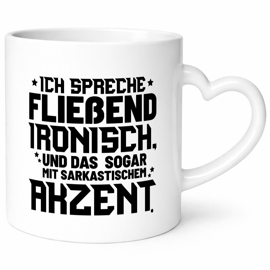 Ich spreche ironisch lustig Humor Geschenkidee Geschenk Tasse