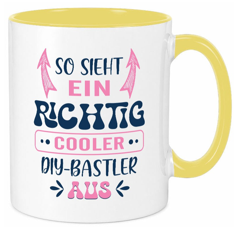 Richtig Cooler DIY Bastler | Basteln Handmade Humor Geschenkidee Tasse