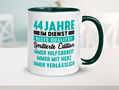 44 Jahre im Dienst | Jubiläum Arbeit v5 lustig Kollegen Büro Geschenk Tasse