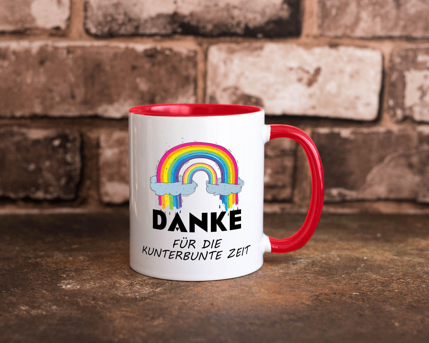 Danke für die Kunderbunte Zeit | Regenbogen lustiger Spruch Geschenk Humor