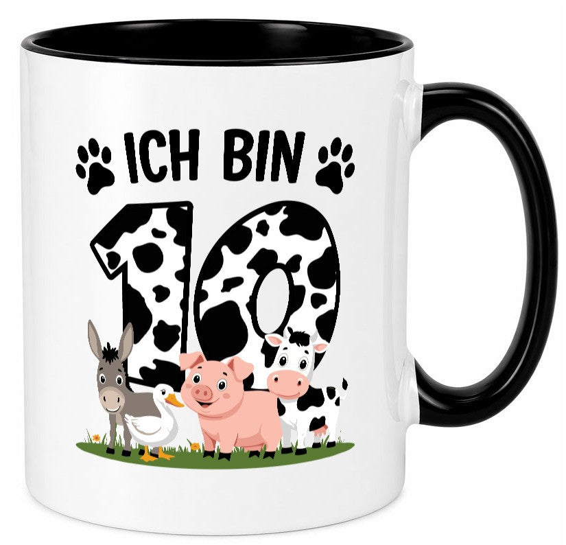 10 Geburtstag | Jahre Farmer Kind lustiger Spruch Geschenk Geschenkidee Tasse