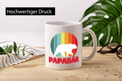 Papabär | Papa Tasse Vater Vatertag Bär lustiger Spruch Geschenk Familie