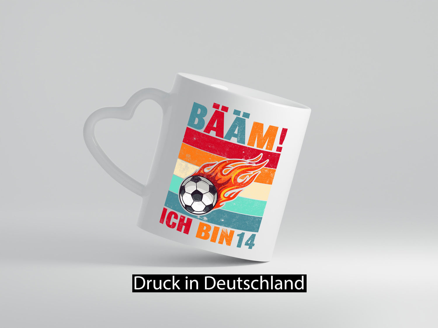 14. Geburtstag | Bääm ich bin 14 Fußball Geschenkidee Humor Tasse