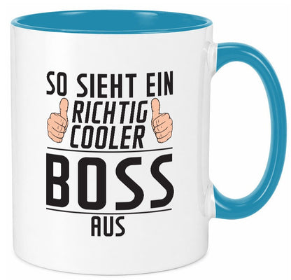 Richtig Cooler Boss | Führungskraft Vorgesetzter lustiger Spruch Geschenk Humor Tasse