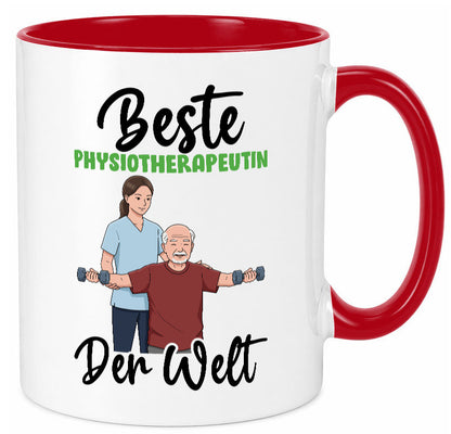 Beste Physiotherapeutin v3 lustig Humor Geschenkidee Geschenk Tasse