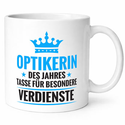 Besonderer Verdienst: Optikerin | Augenoptik lustiger Spruch Geschenk Humor
