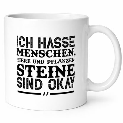 Ich hasse Menschen v3 Geschenk Humor Geschenkidee lustiger Spruch Tasse