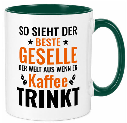 Kaffee trinkt: Geselle | Handwerker lustig Humor Geschenkidee Geschenk Tasse