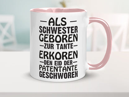 Eid der Patentante | Tante Tasse Schwester Humor lustig Geschenkidee Geschenk