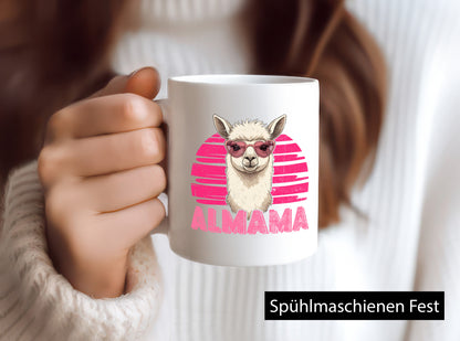 Almama | Lama Muttertag Humor Familie Geschenkidee Tasse
