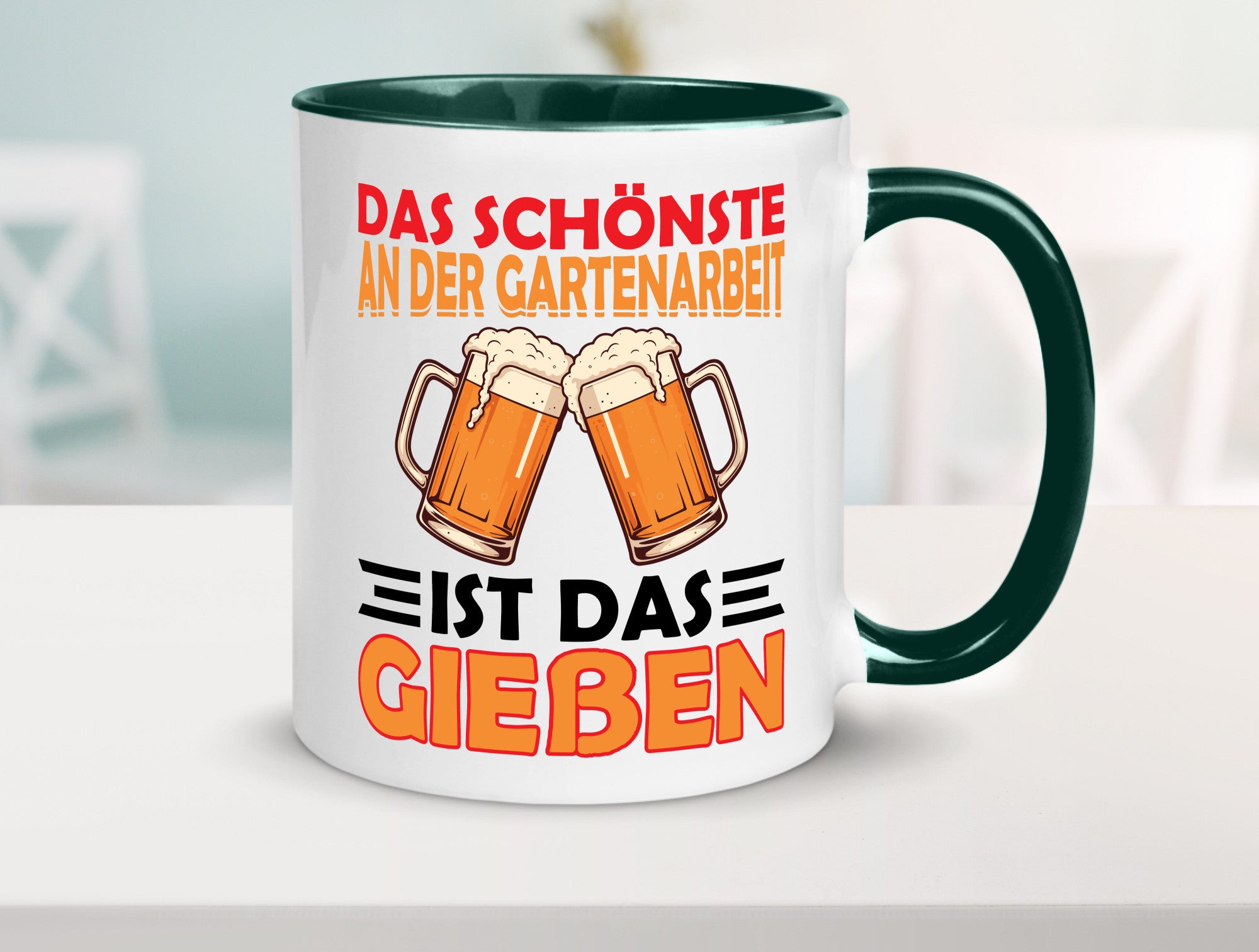 Das schönste an gartenarbeit ist Gießen | Biertrinker Geschenkidee Arbeit