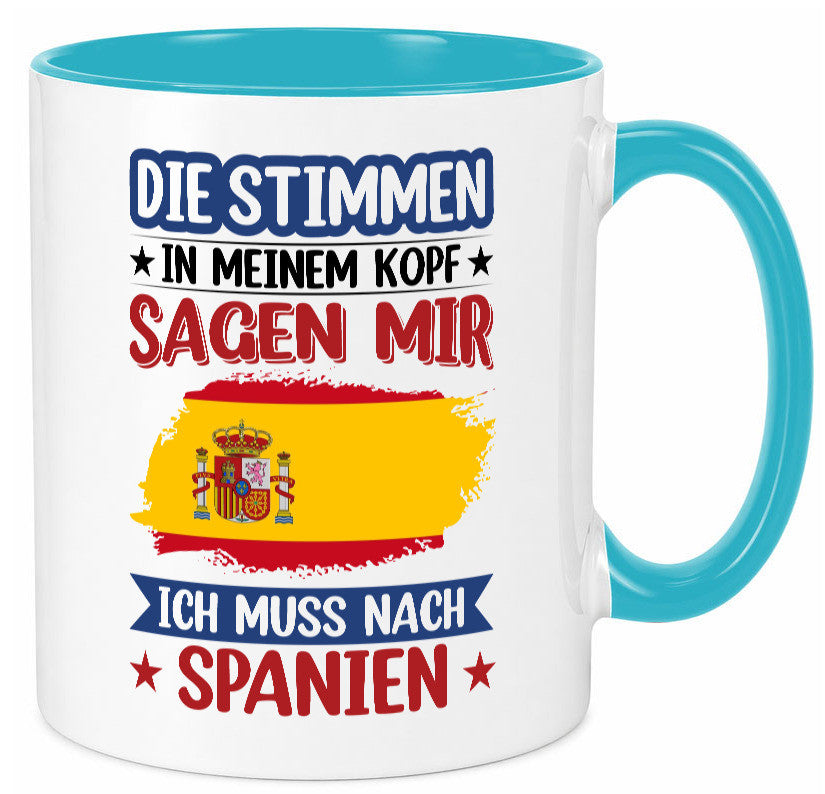 Spanien | Urlaub Stimmen in meinem Kopf Traumland v2 lustiger Spruch Geschenk