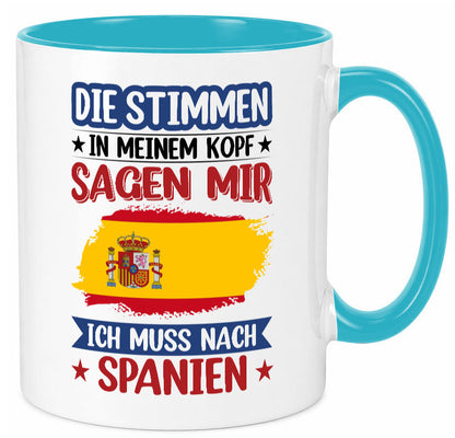 Spanien | Urlaub Stimmen in meinem Kopf Traumland v2 lustiger Spruch Geschenk