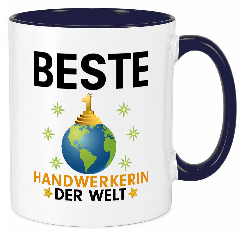 Welt Beste Handwerkerin | Handwerkerinnen lustiger Spruch Geschenk Humor Tasse