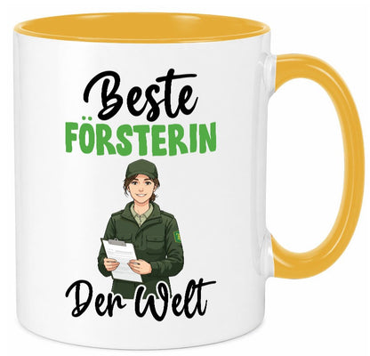 Beste Försterin | Forst Arbeit v2 lustiger Spruch Geschenk Kollegen Büro Tasse