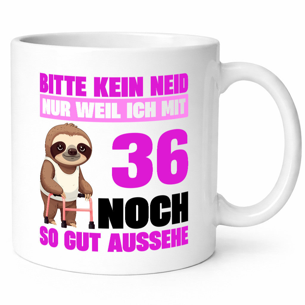 36. Geburtstag | Bitte kein neid Faultier 36 Jahre lustiger Spruch Geschenk