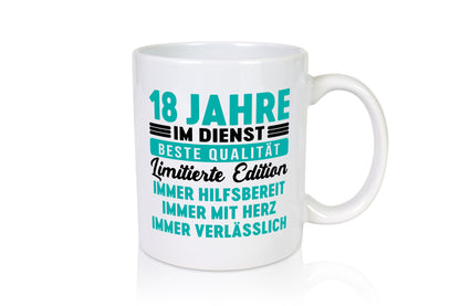 18 Jahre im Dienst | Jubiläum Arbeit v5 lustiger Spruch Geschenk Kollegen Büro