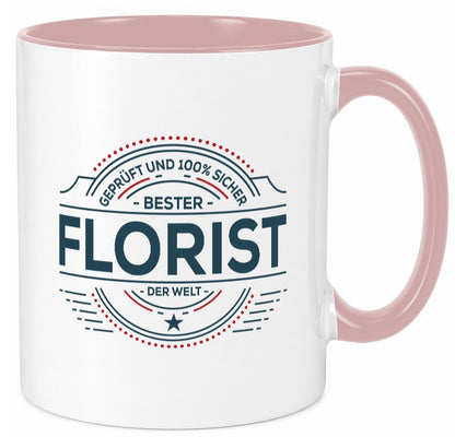 Geprüft und sicher: Florist | Blumen Verkäufer Geschenkidee Humor Tasse