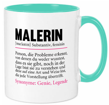 Malerin | Spruch Beruf lustig Malerinnen Humor Arbeit Kollegen Büro