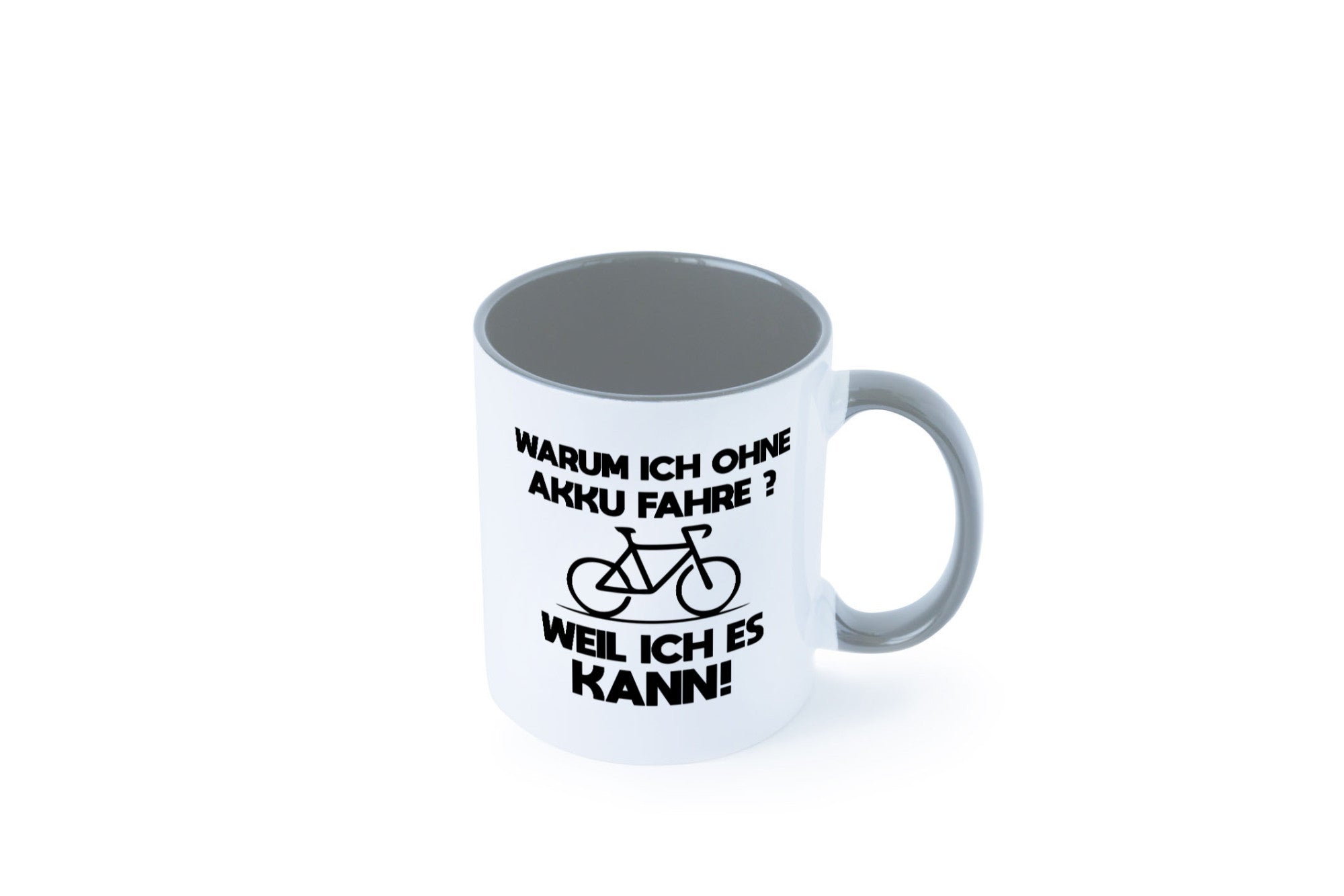 Warum ich ohne Akku fahre weil ichs kann | Radfahren Geschenk Humor