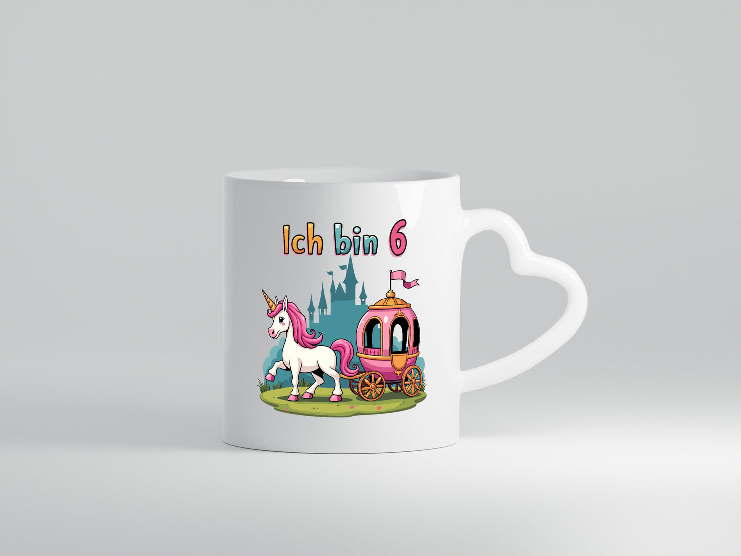 6. Geburtstag | Prinzessin in Kutsche Einhorn Geschenkidee Humor Tasse